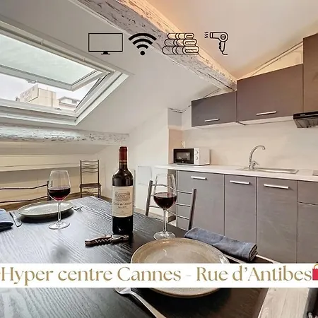 Hyper Centre Cannes, Vue Toit, 3min Plages アパート *